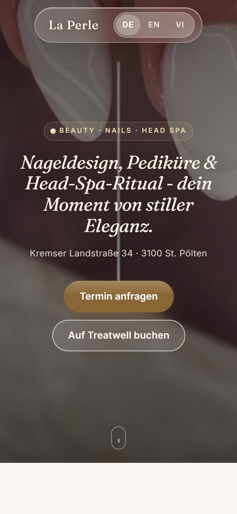 La Perle Beauty - Website live auf laperle-beauty.at